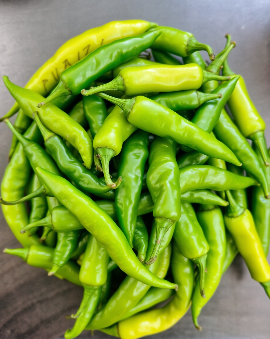 green chillies for making green curry paste