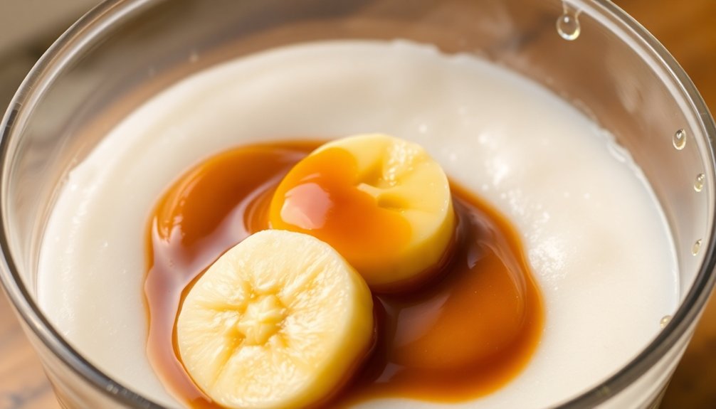 steamed banana dessert preparation