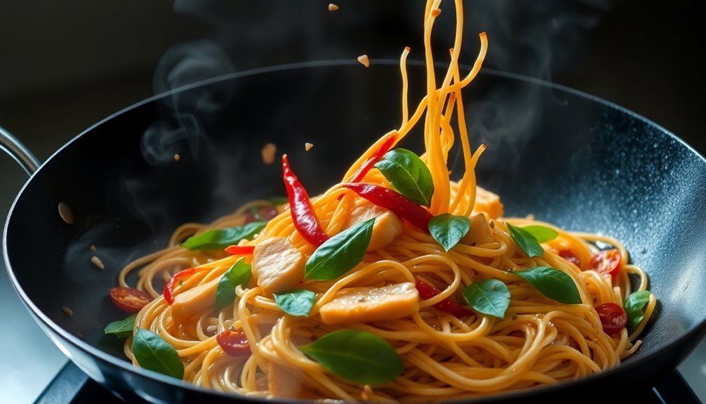 saut stir fry combine garnish