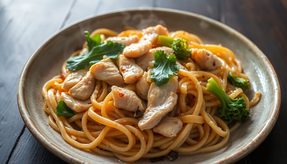 chicken stir fried rice noodles