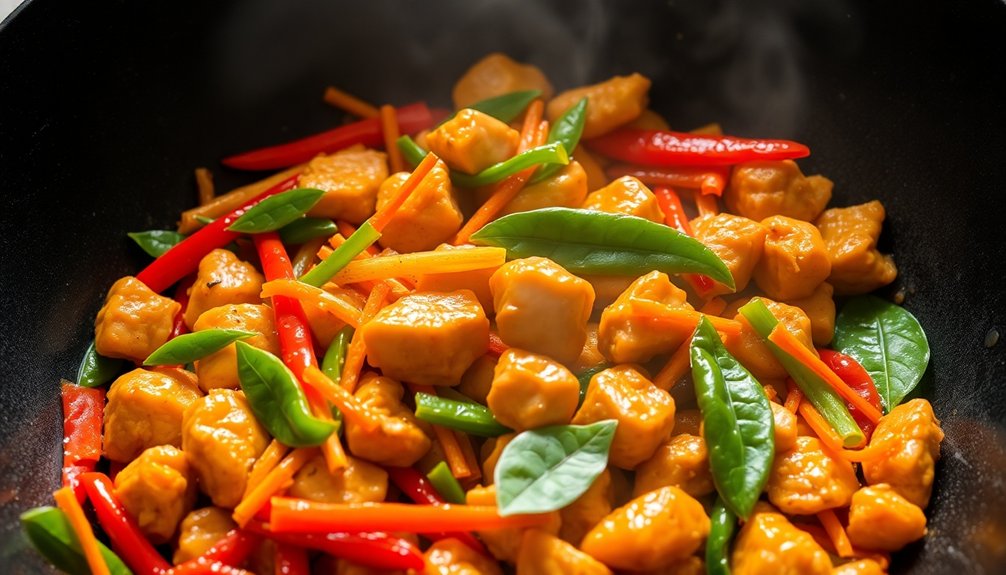 high heat stir frying technique