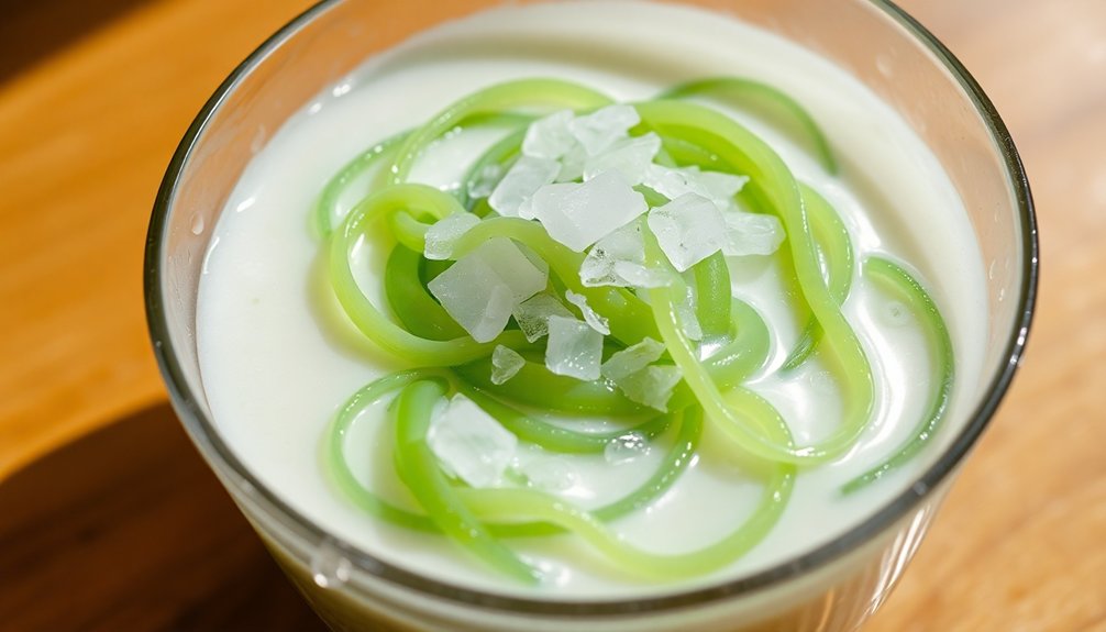 pandan rice noodles dessert