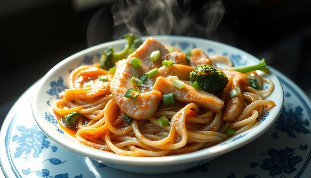smoky charred noodle dish