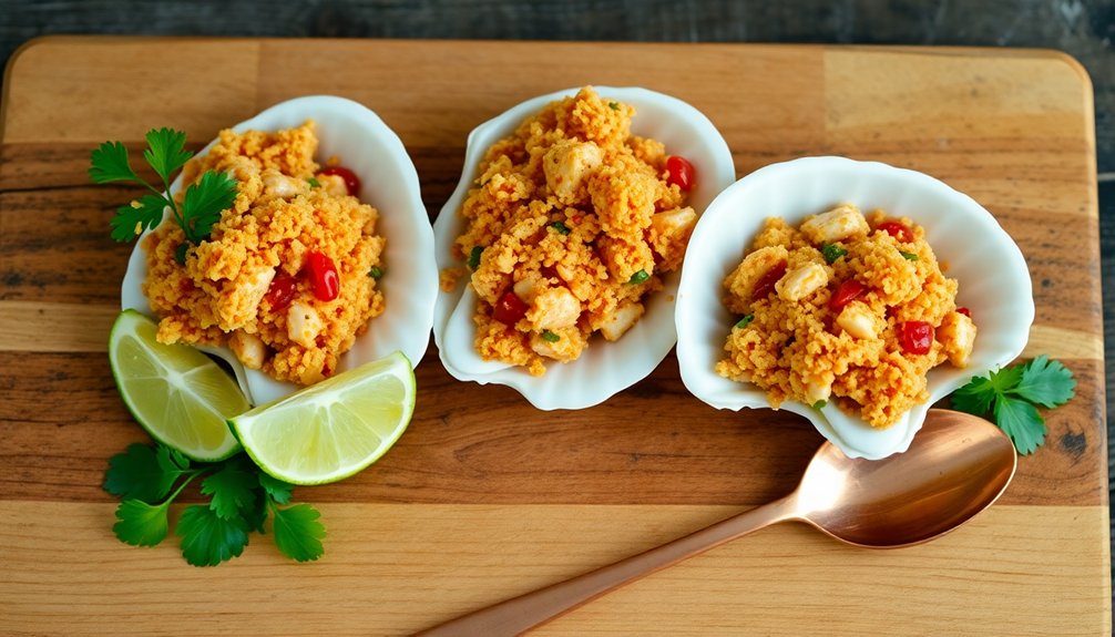 poo ja stuffed crab shells